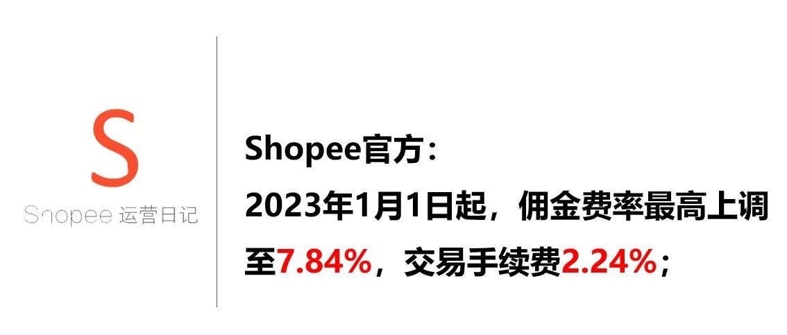 Shopee官方：2023年1月1日起，佣金费率最高上调至7.84%，交易手续费2.24%；卖家怒骂不要