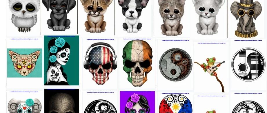 骷髅头，各种小动物，Keith代理80多张版权图案合集起诉跨境卖家，容易踩雷！