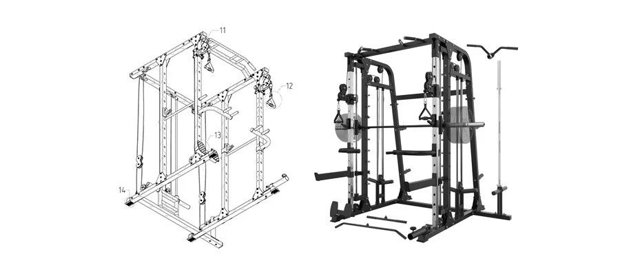厉害了，大型健身器材史密斯机也有外观专利
