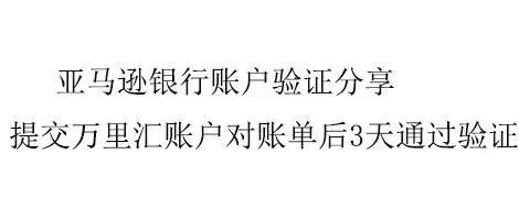 亚马逊银行账户验证分享，提交万里汇账户对账单后3天通过验证