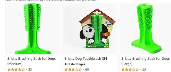 BRISTLY 狗狗磨牙棒——亚马逊产品有申请美国专利、商标、版权尽快下架