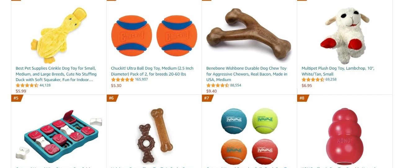 亚马逊爆款小类目-宠物玩具产品-近4年美国外观专利注册近100款！