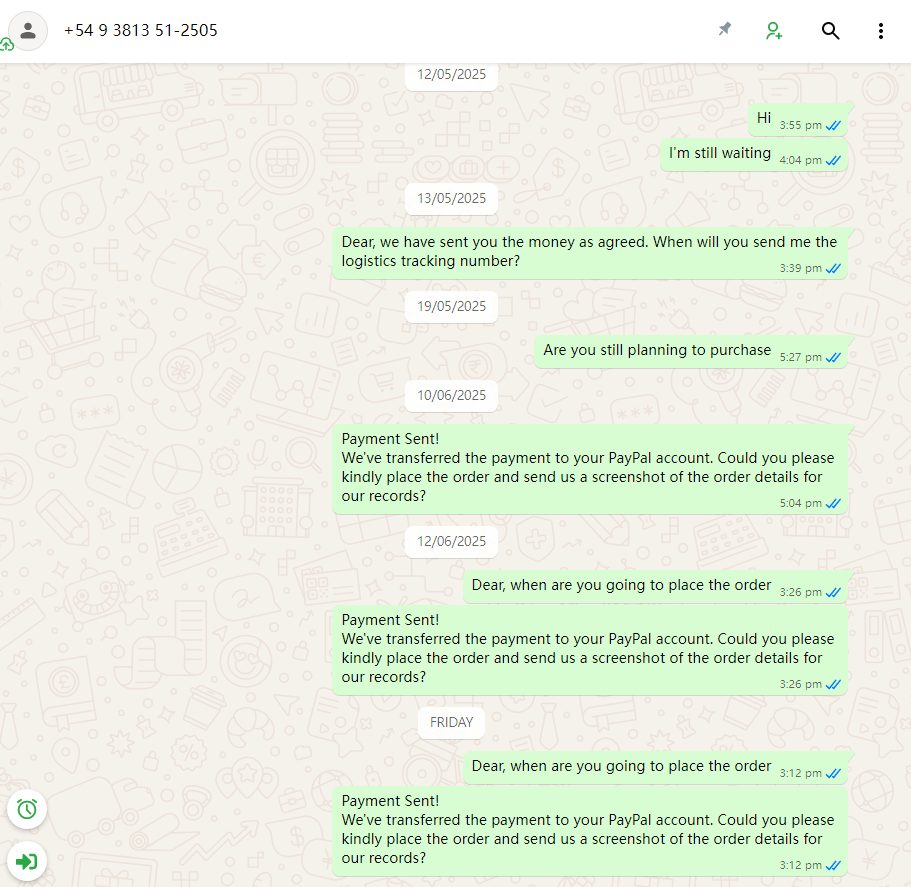 +54 9 3813 51-2505美国Dairinroque11@gmail.com