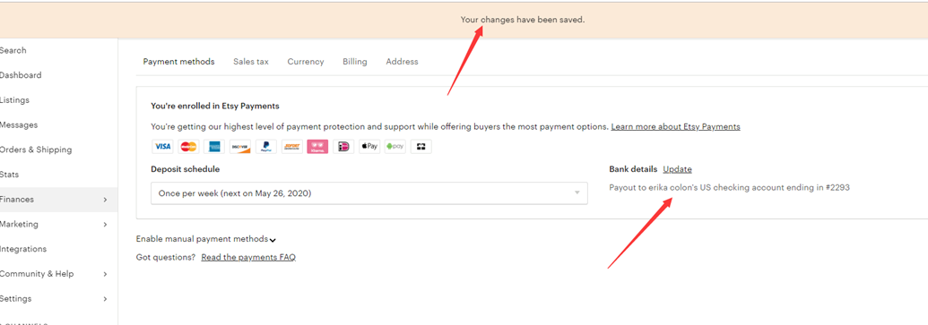 如何添加ETSY店铺并填写收款账号-第11张图片