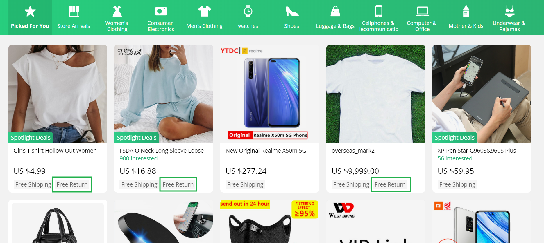 无忧退货保障计划的服务标识“Free Return”在哪里展示？-第17张图片