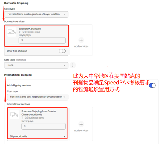 eBay关于使用SpeedPAK以及其他物流服务的政策要求-第3张图片